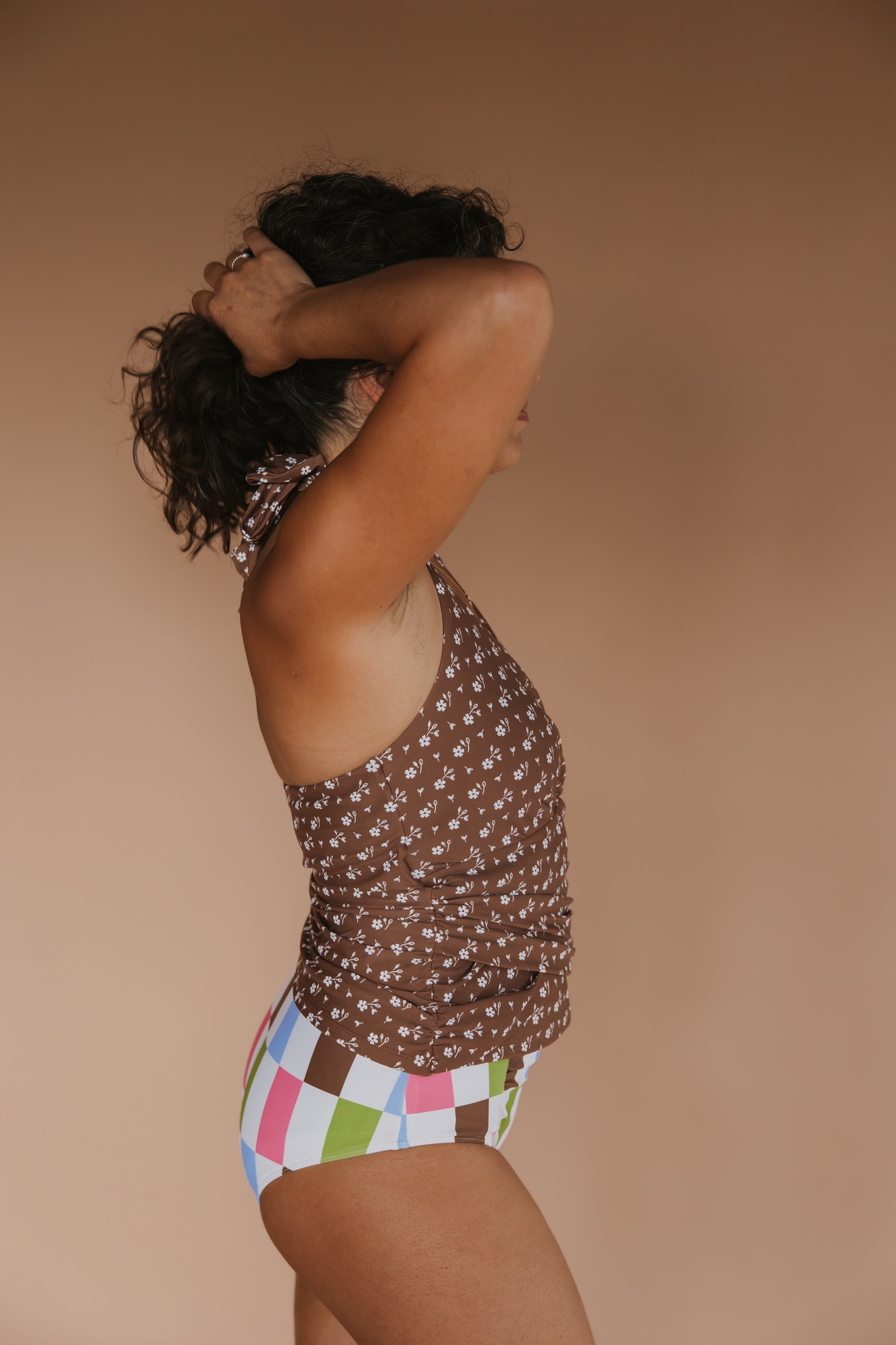 Criss-Cross Halter Top Cocoa Ditzy