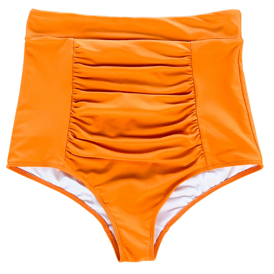 Ruched High Waisted Bottoms Apricot Crush