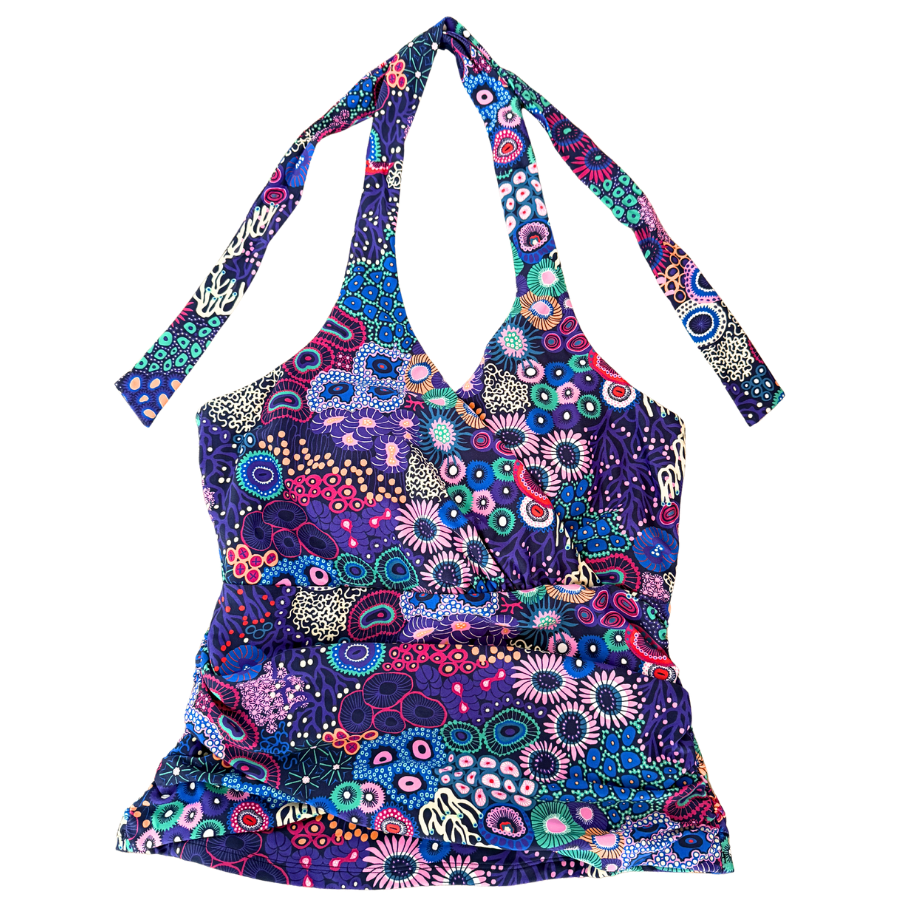 Criss-Cross Halter Top Ocean Jewels