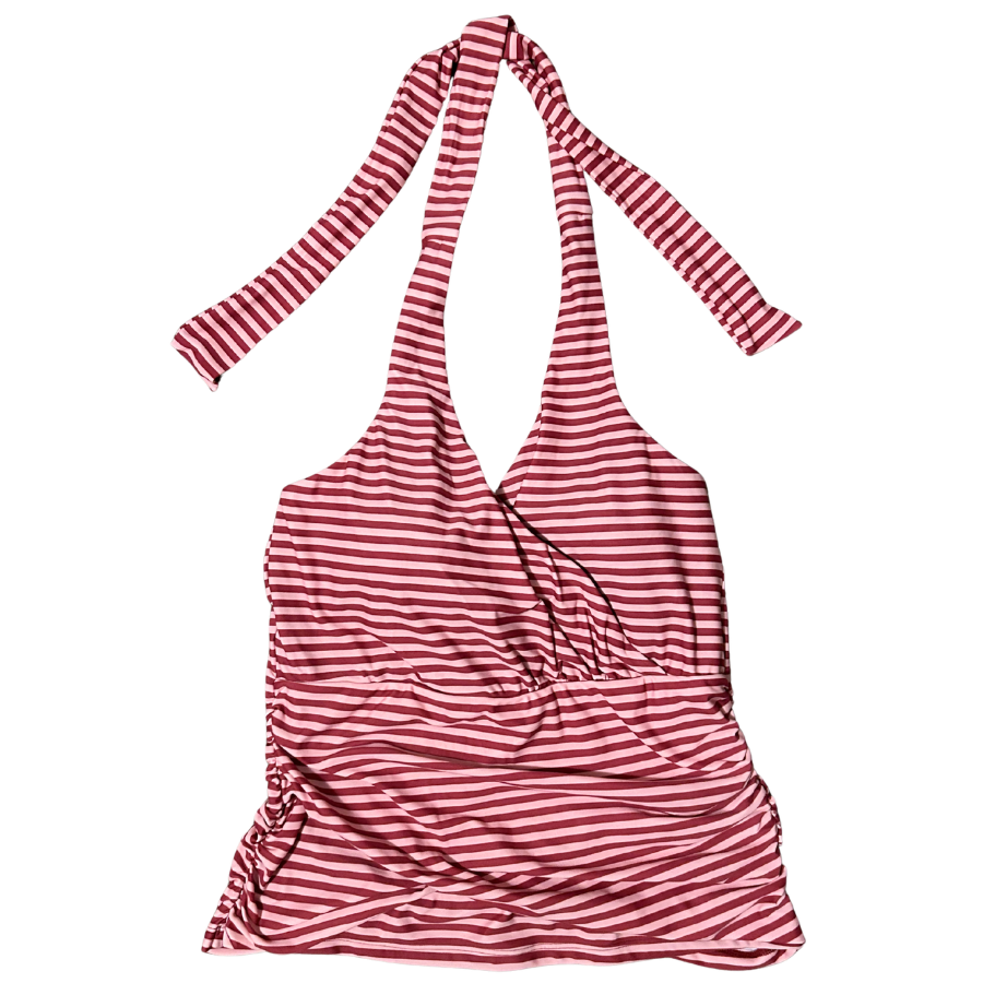 Pre-Order: Criss-Cross Halter Top Candy Stripe