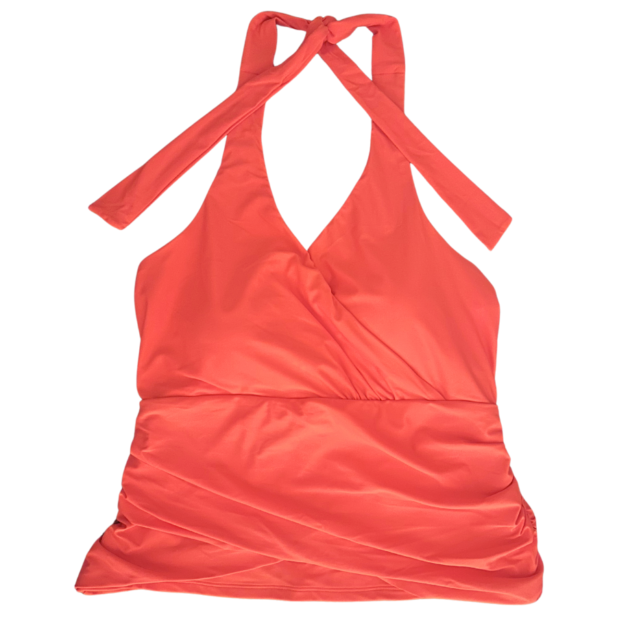Criss-Cross Halter Top Coral