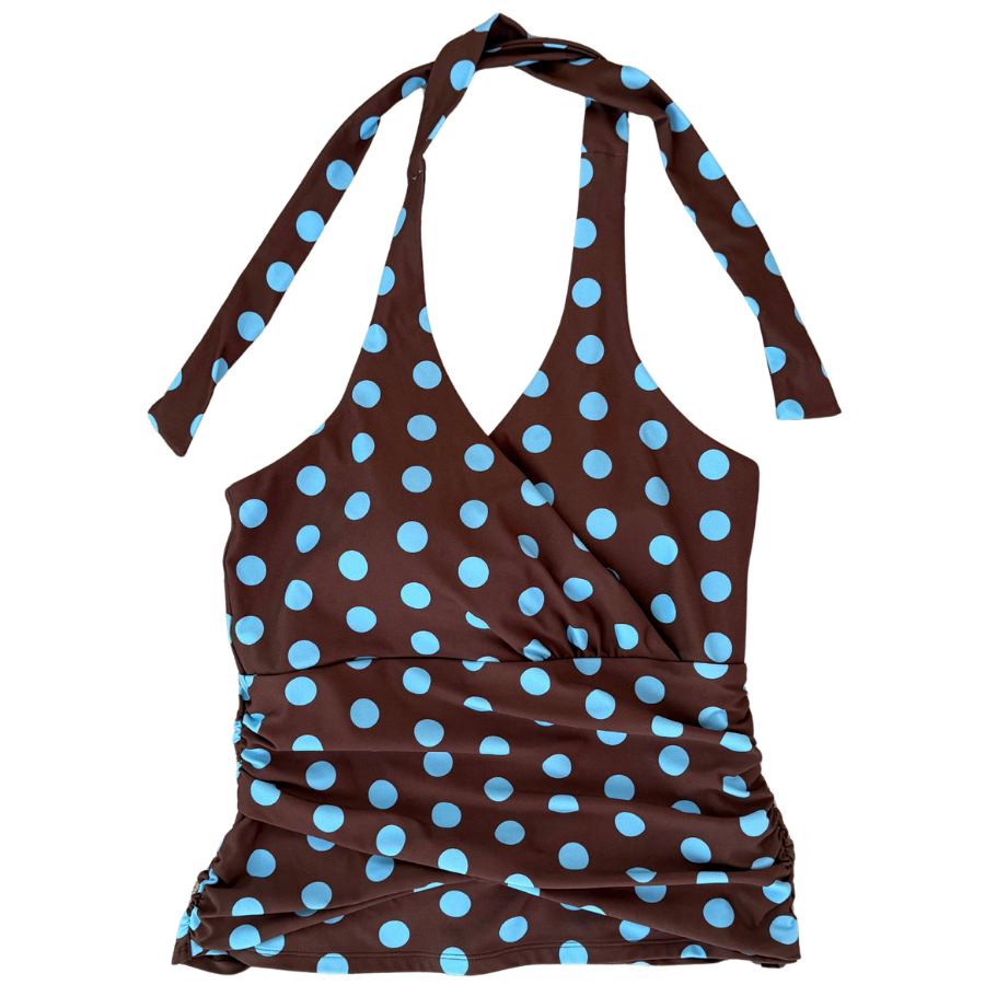 PRE-ORDER: Criss-Cross Halter Top Freckle