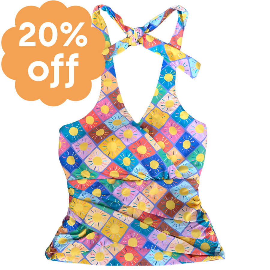 Criss-Cross Halter Top Here Comes The Sun