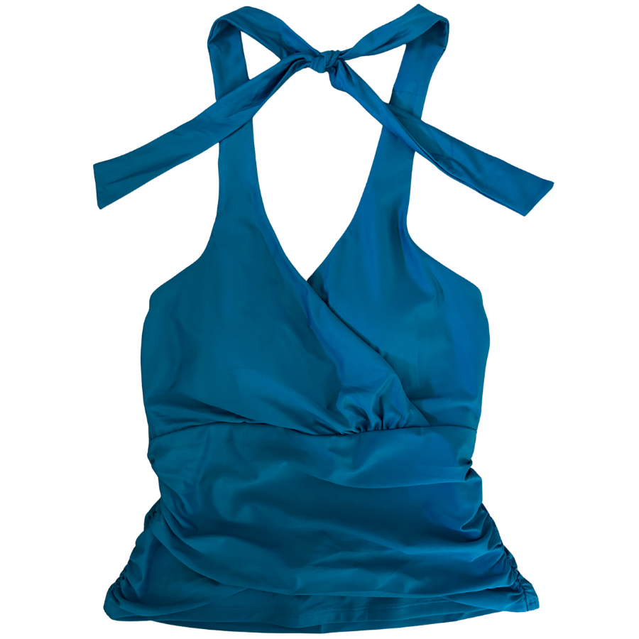 Criss-Cross Halter Top Peacock