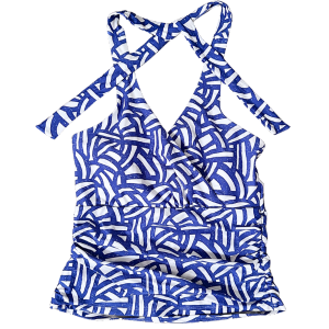 Criss-Cross Halter Top Stripe Delight