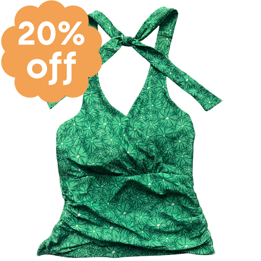 Criss-Cross Halter Top Swirlflower