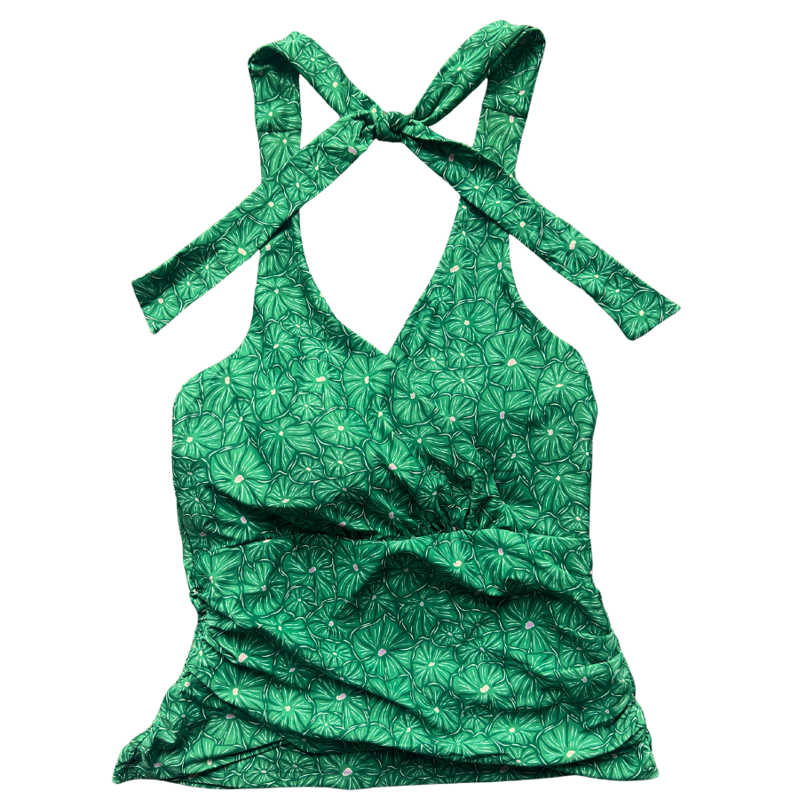 Criss-Cross Halter Top Swirlflower