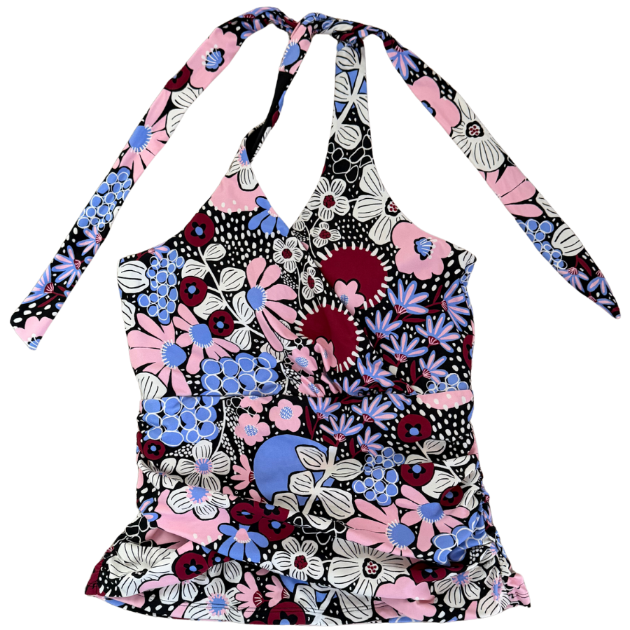 Pre-Order: Criss-Cross Halter Top Velvet Meadow