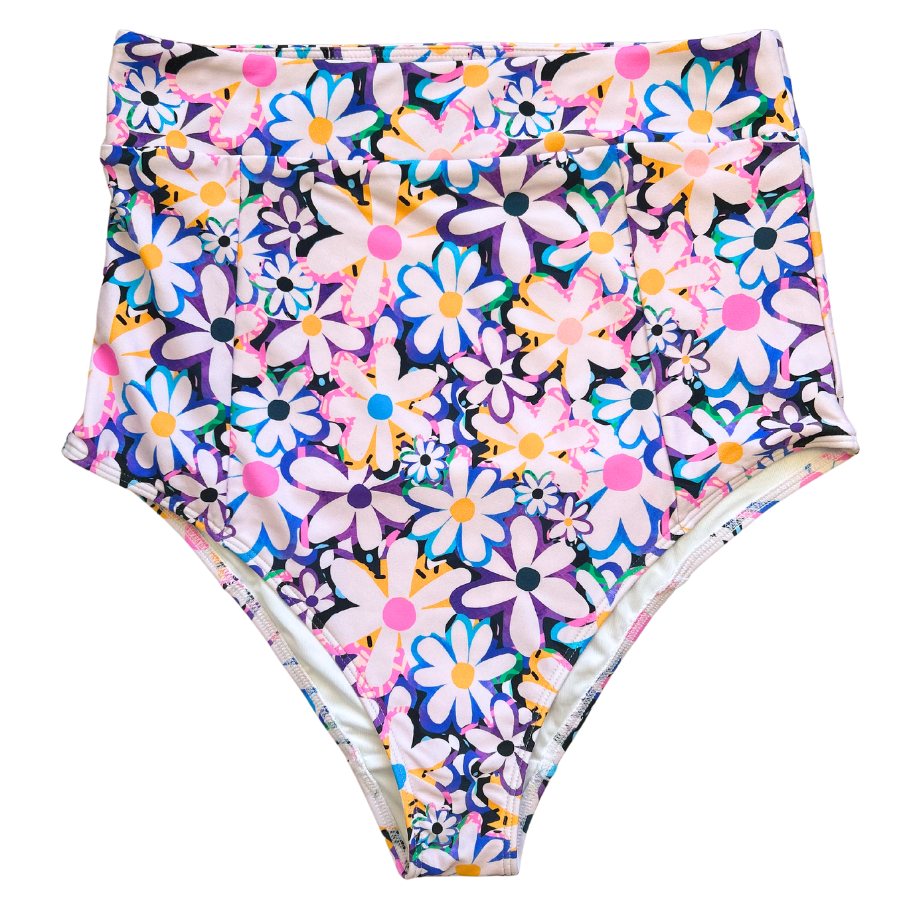 Last Pieces - High Cut Bottoms Dozens of Daisies