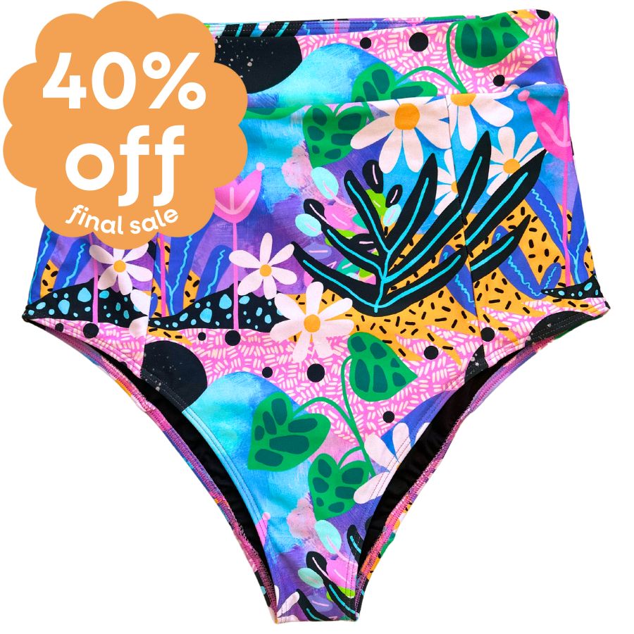 Last Pieces - High Cut Bottoms Fantasy Garden
