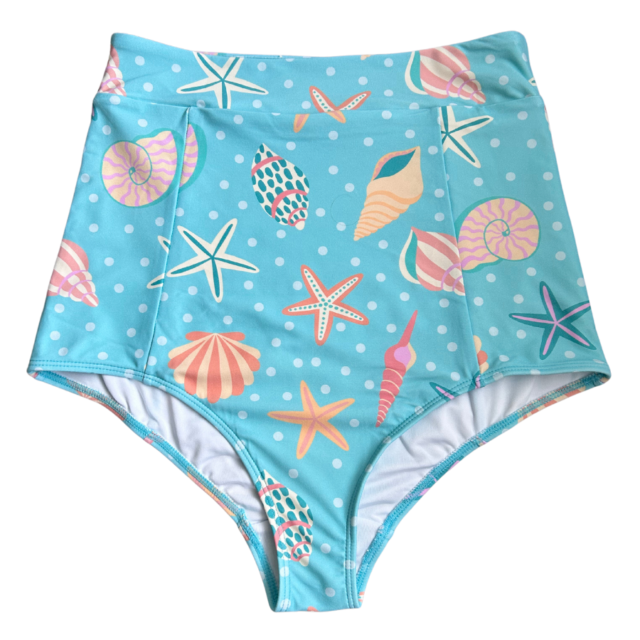 High Waisted Bottoms Sea Shells