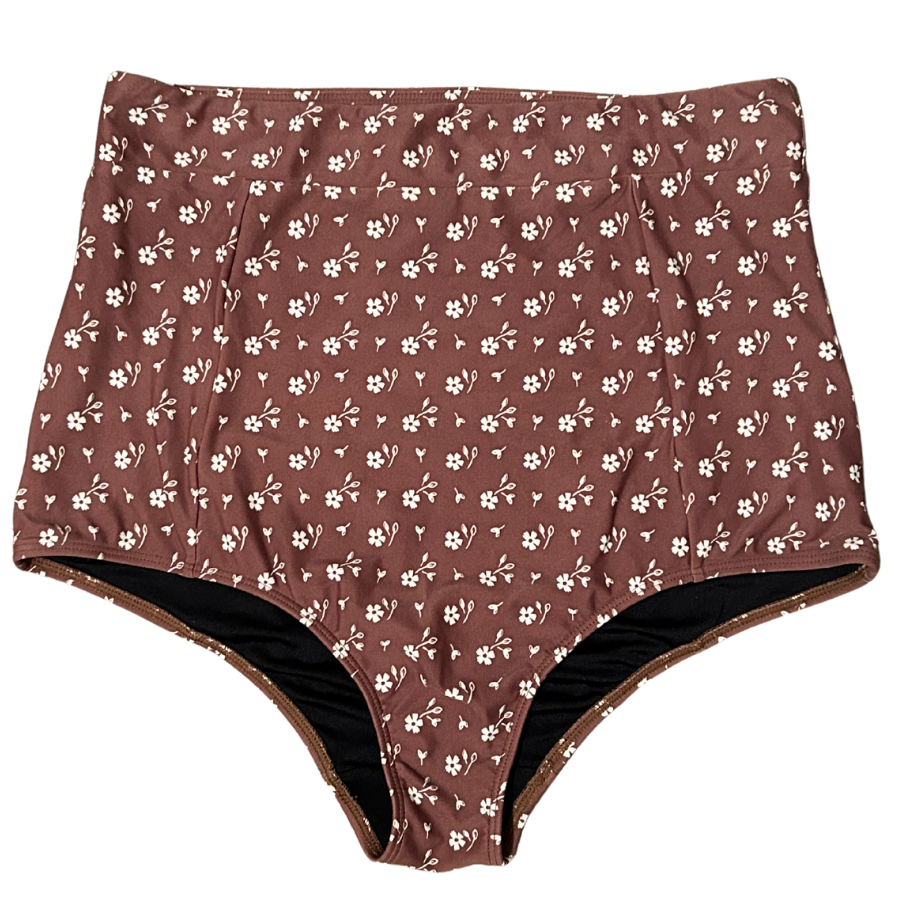 Pre-Order: High Waisted Bottoms Cocoa Ditzy
