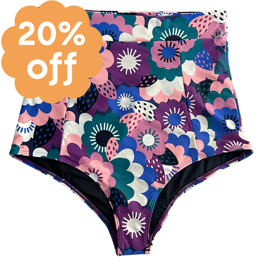 High Waisted Bottoms Dusk Flora