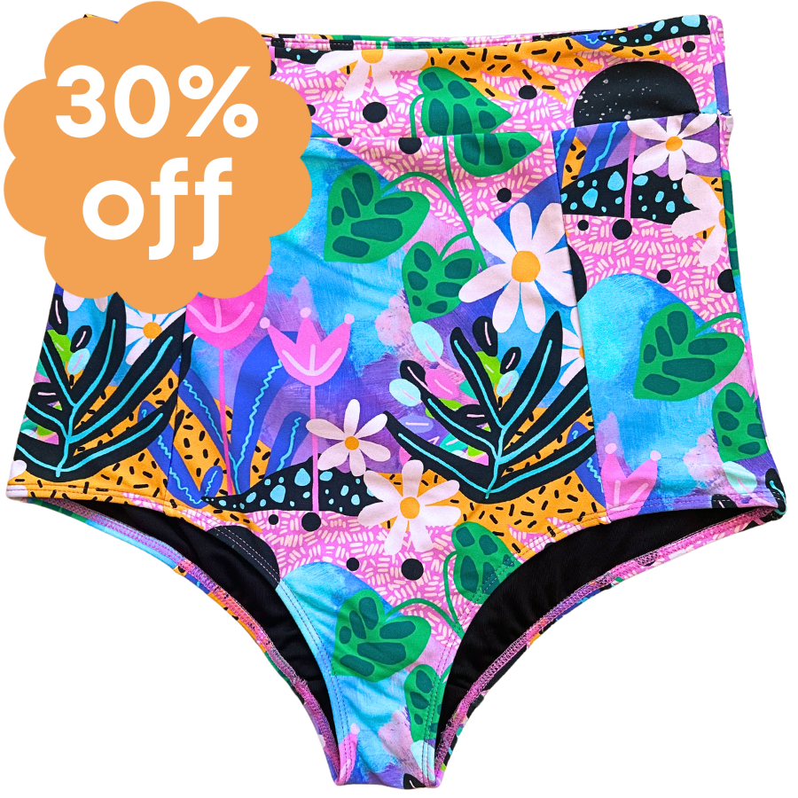 High Waisted Bottoms Fantasy Garden