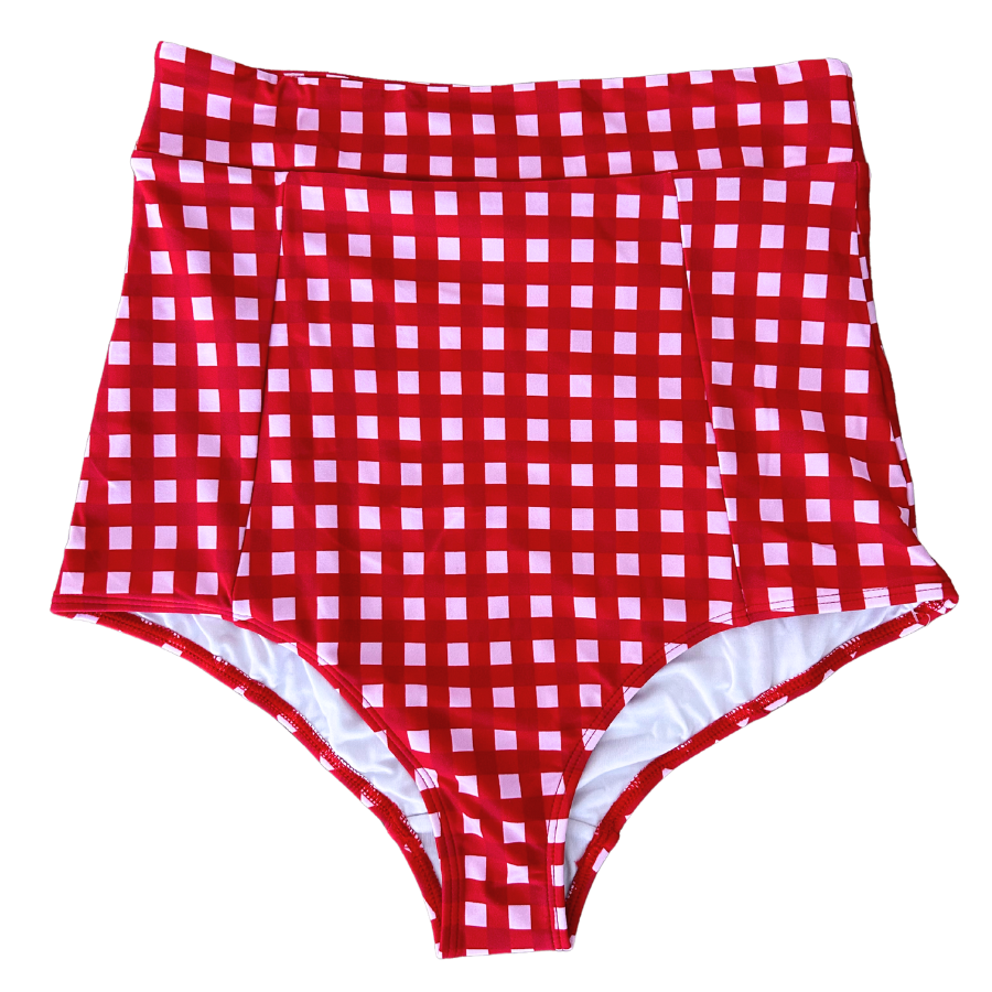 High Waisted Bottoms Watermelon Check