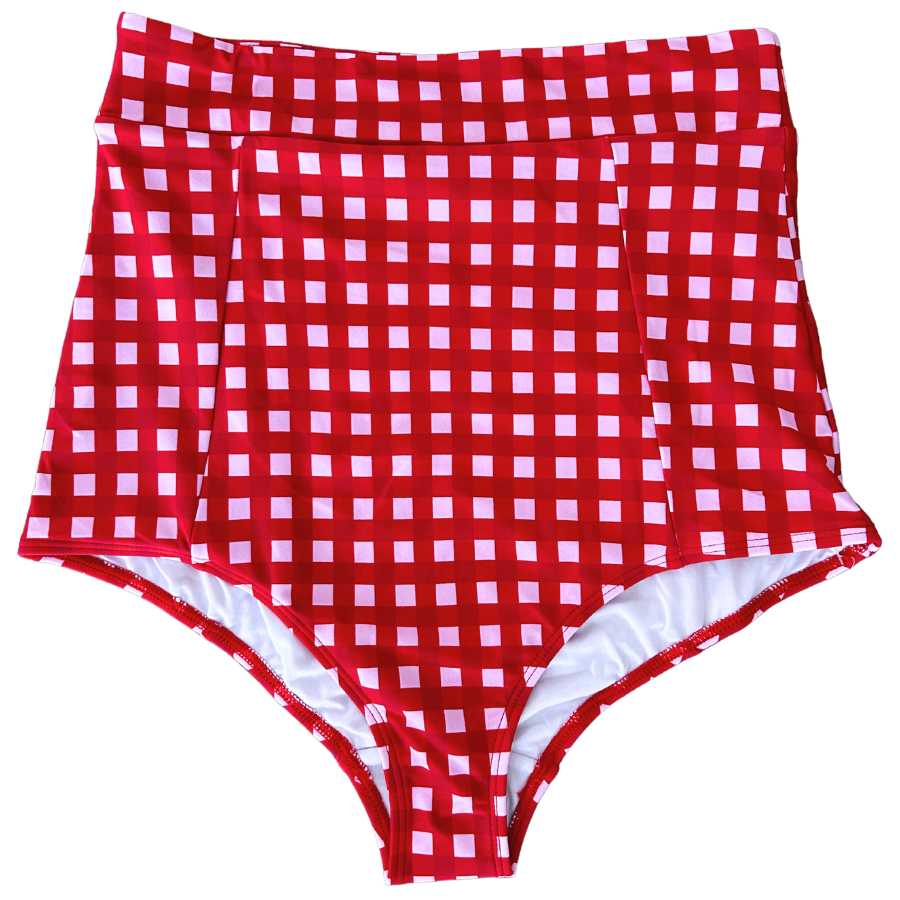 High Waisted Bottoms Watermelon Check