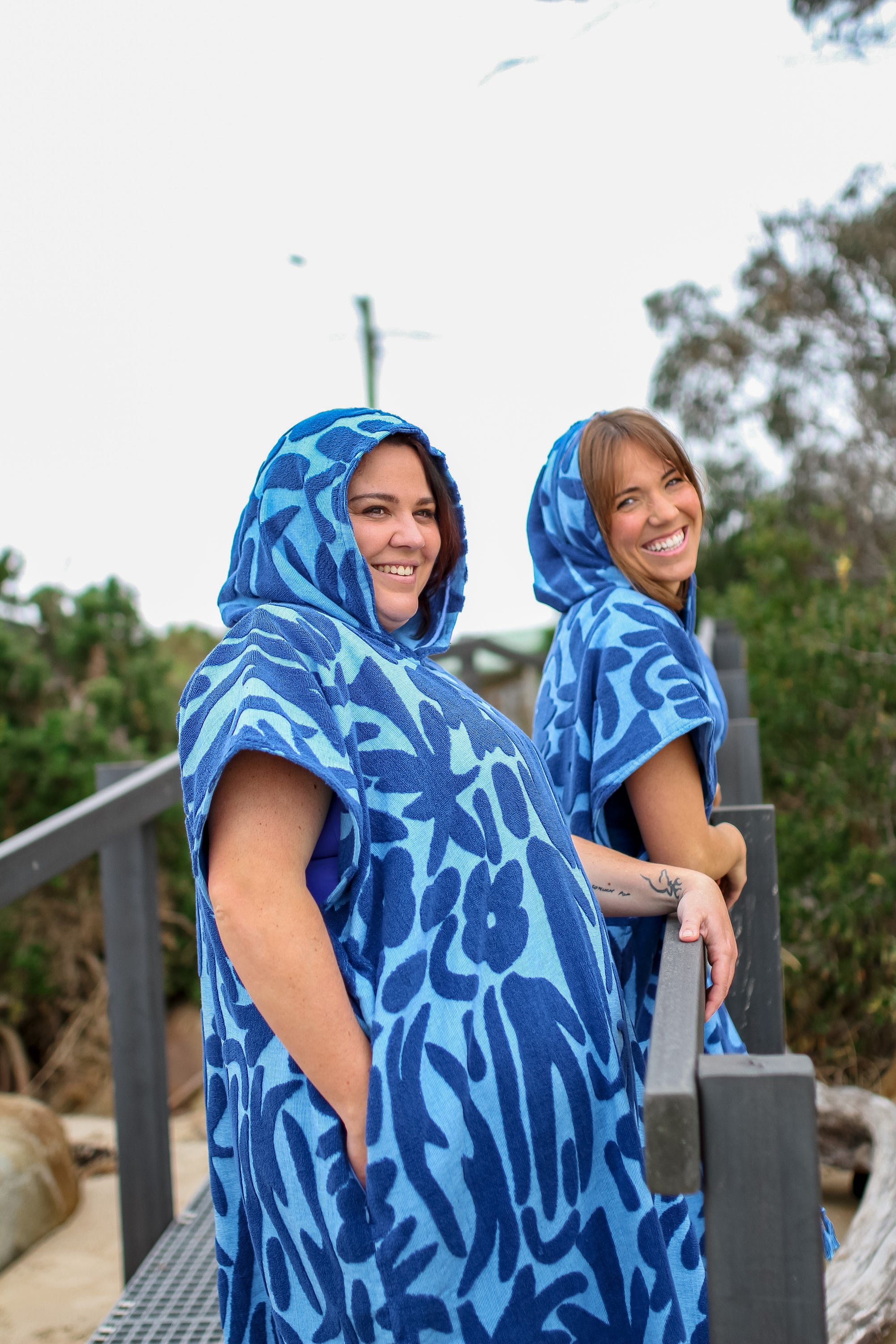 Hooded Towel Summer in Blue