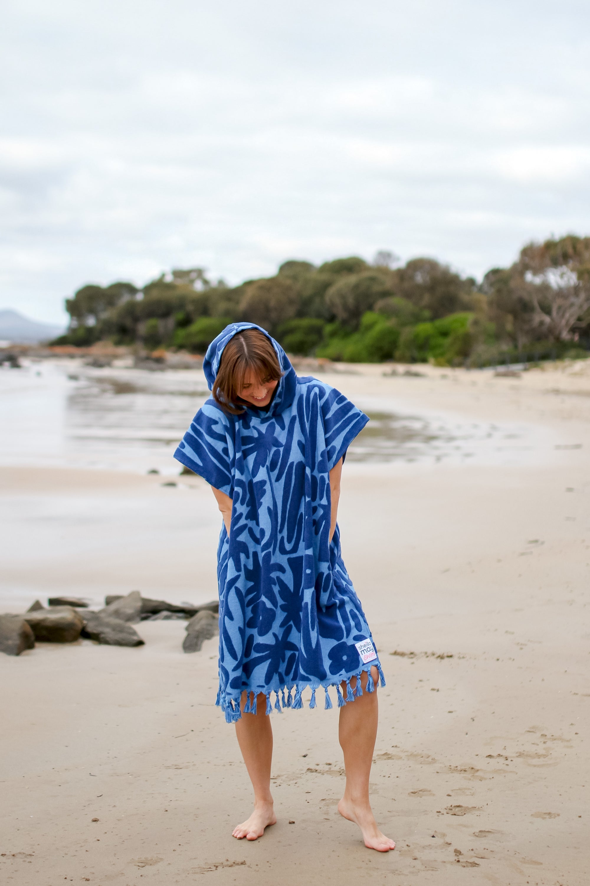 Hooded Towel Summer in Blue