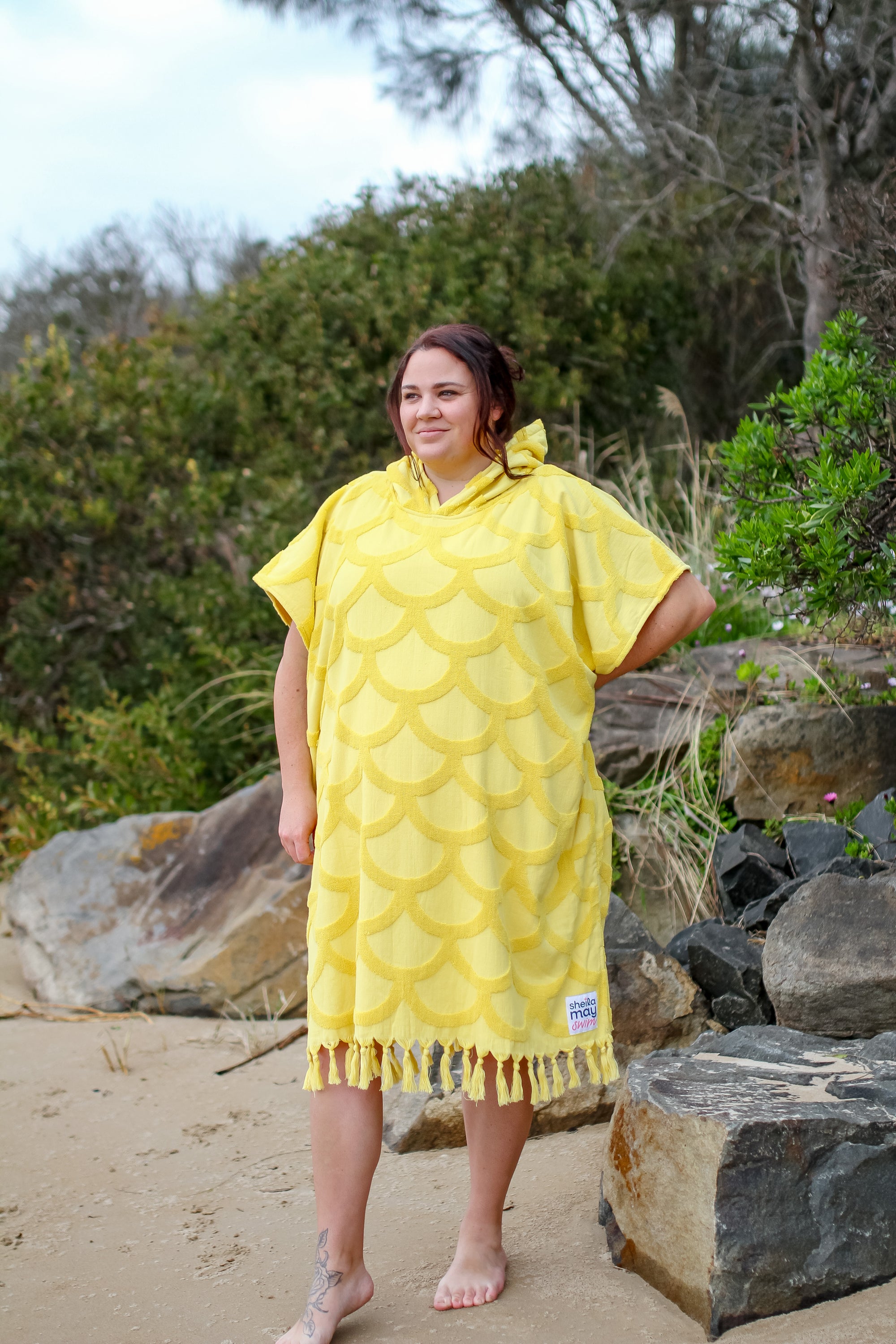 Hooded Towel Sunny Scales