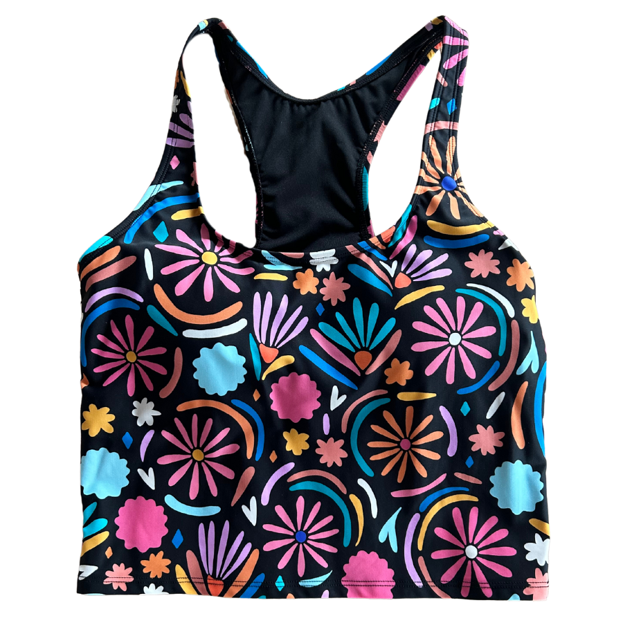 Racer Back Top Midnight Garden