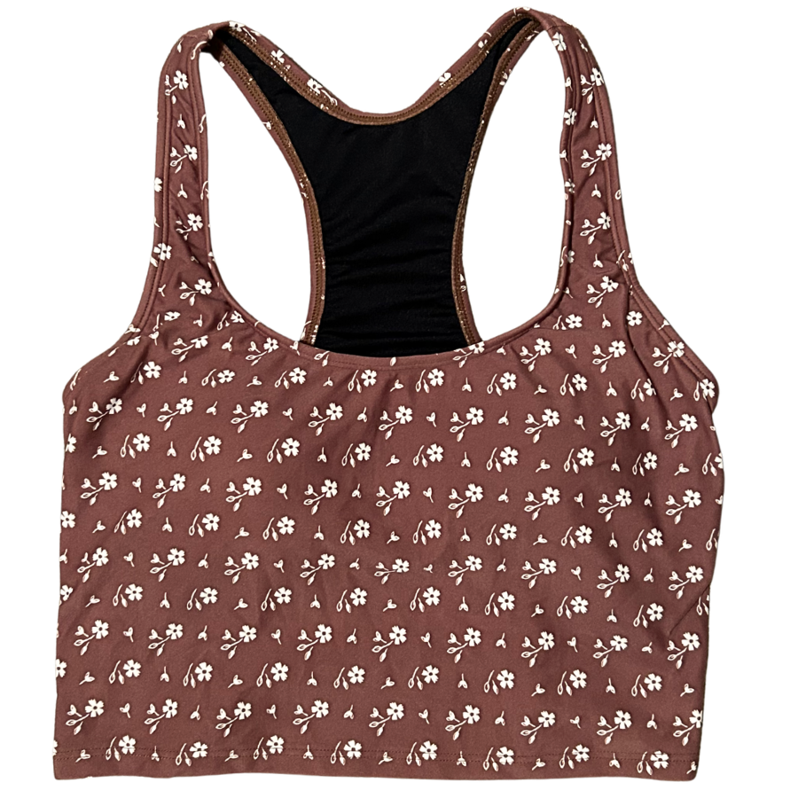 Pre-Order: Racer Back Top Cocoa Ditzy