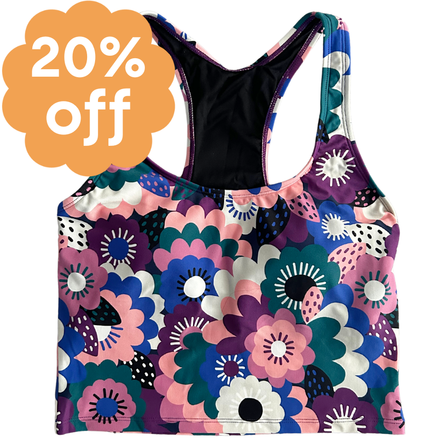 Racer Back Top Dusk Flora