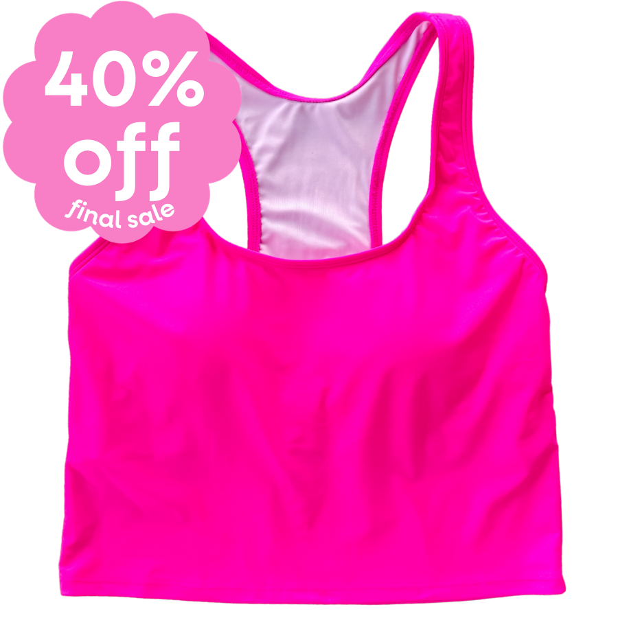 Last Pieces - Racer Back Top Flamingo