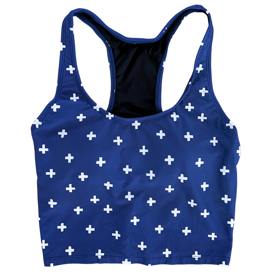 Racer Back Top Navy Plus