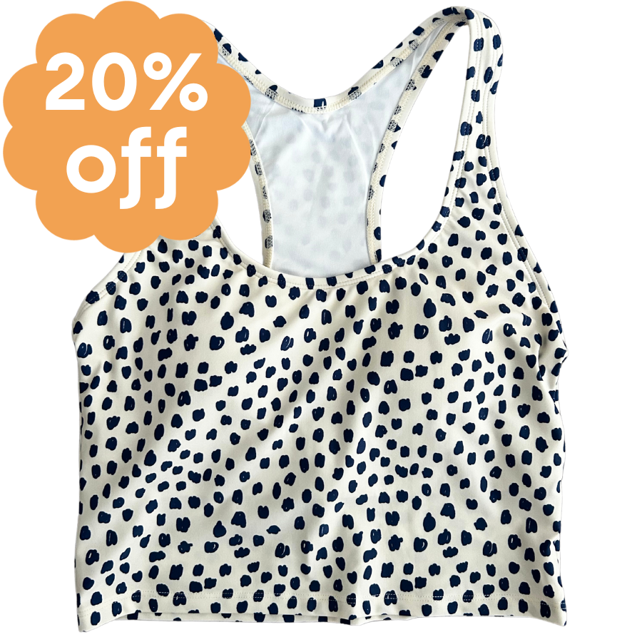 Racer Back Top Scribble Dots