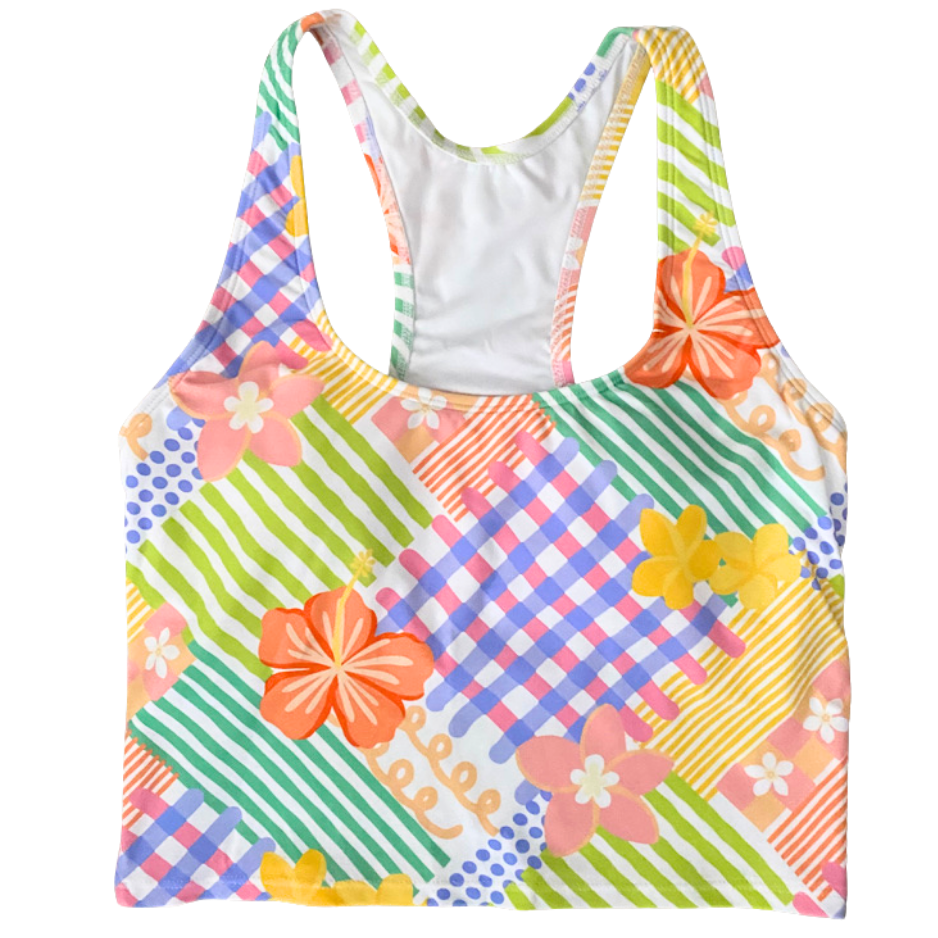 Racer Back Top Tropical Patch