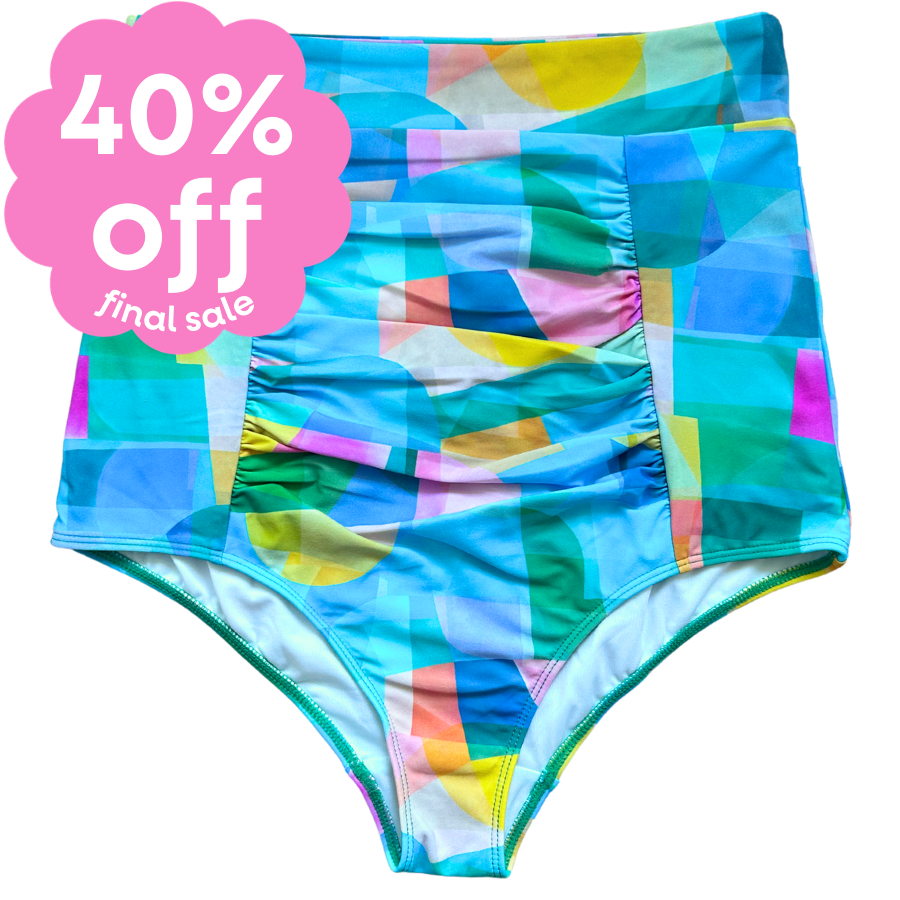 Last Pieces - Ruched High Waisted Bottoms Skylight