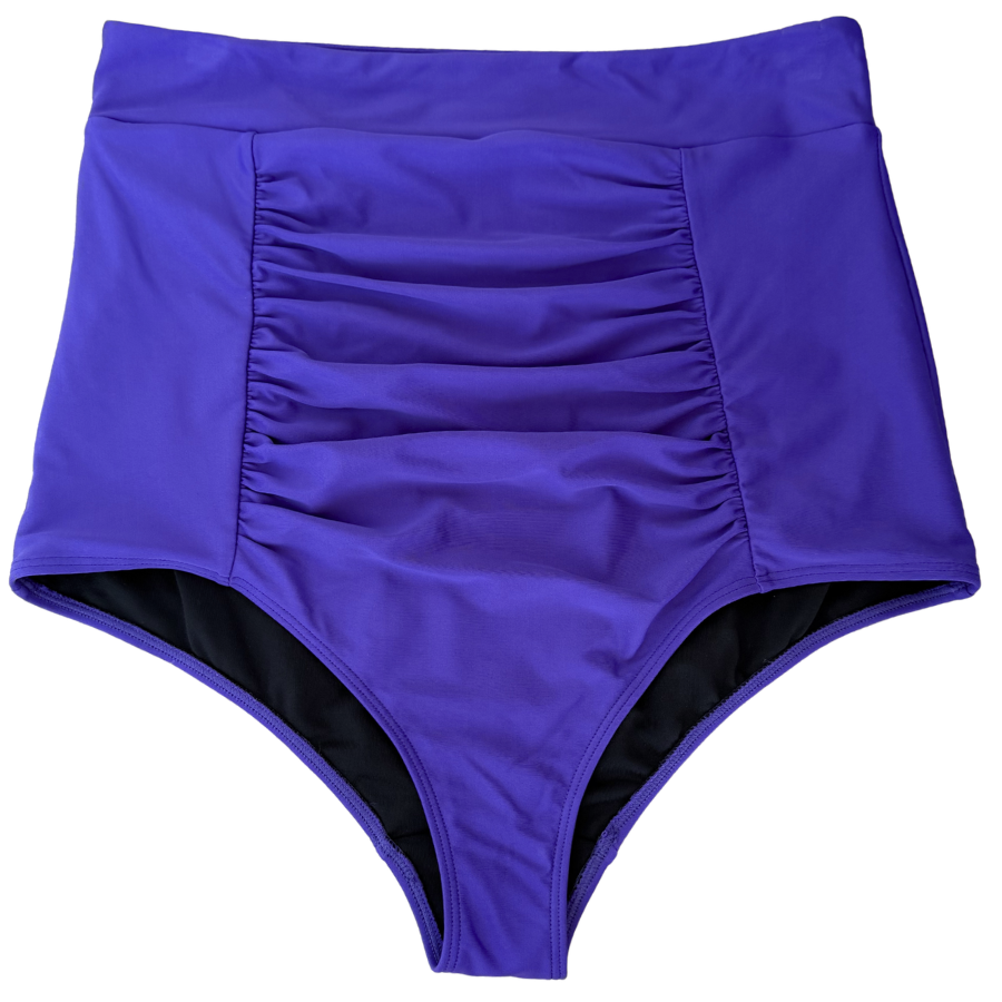 Ruched High Waisted Bottoms Amethyst