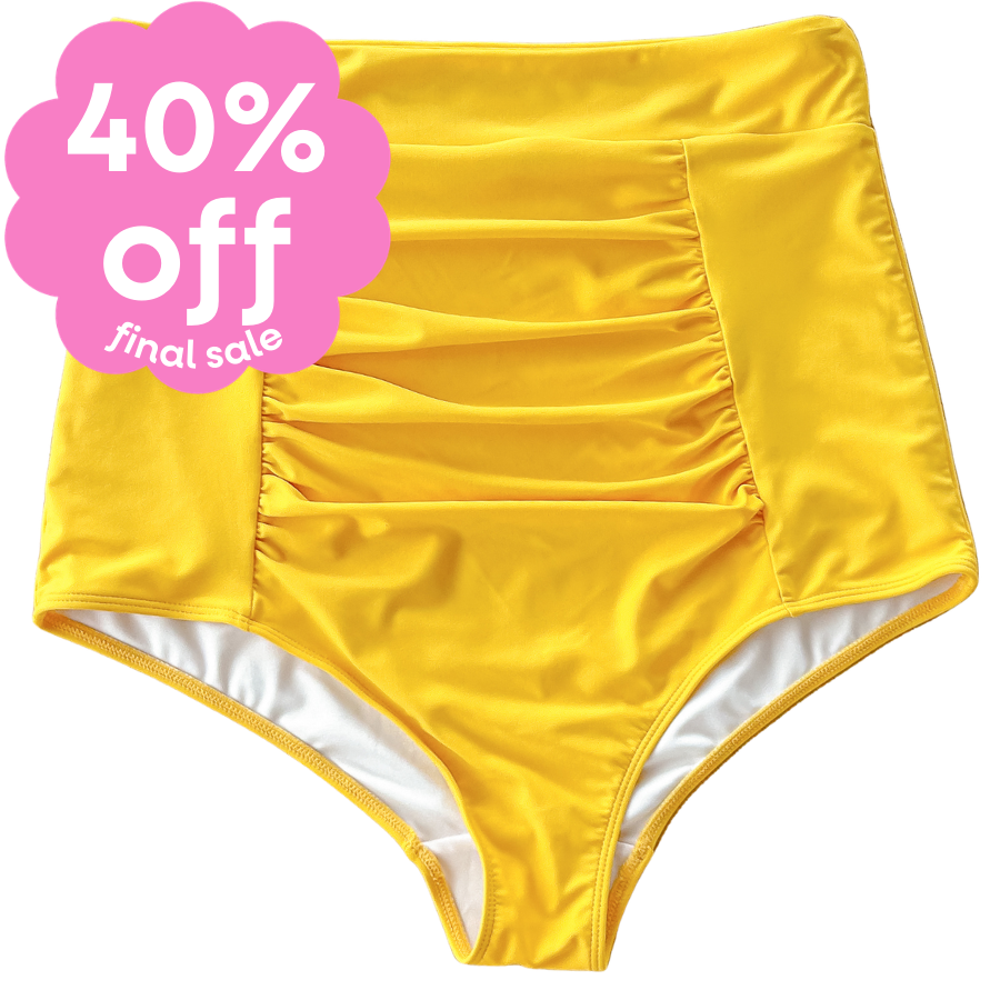 Last Pieces - Ruched High Waisted Bottoms Buttercup