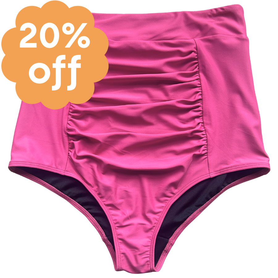 Ruched High Waisted Bottoms Petal