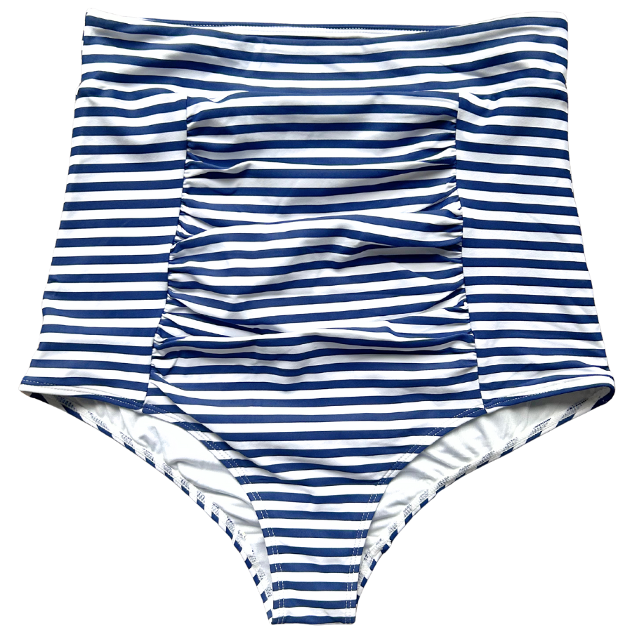 Ruched High Waisted Bottoms Sailor