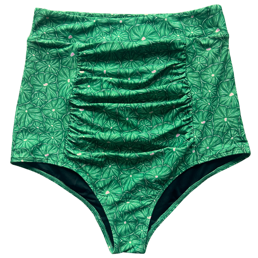 Ruched High Waisted Bottoms Swirlflower