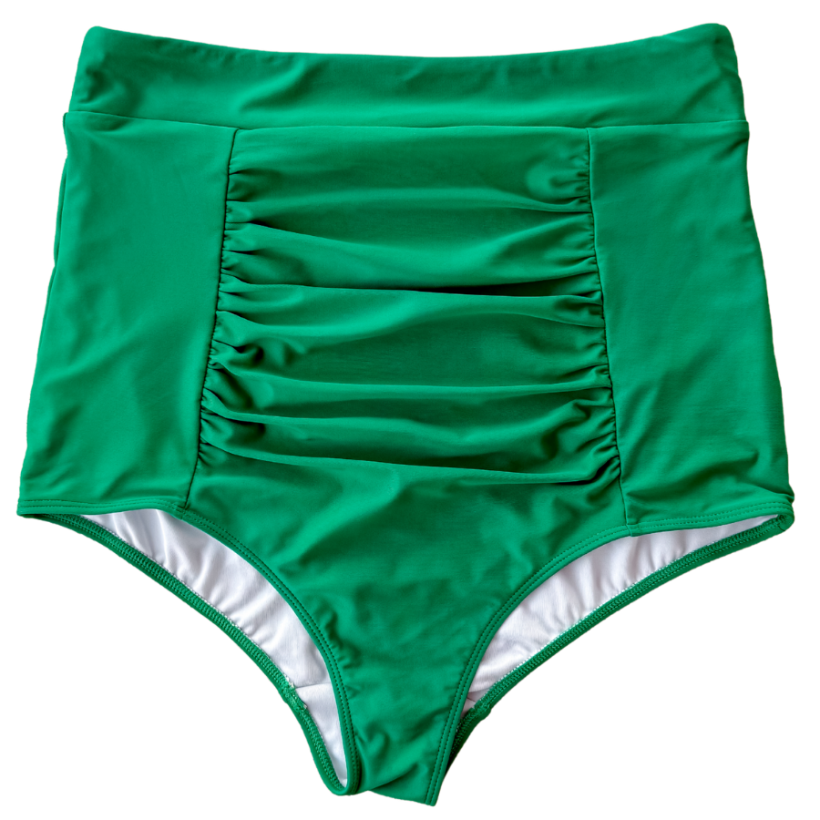 Last Pieces - Ruched High Waisted Bottoms Clover