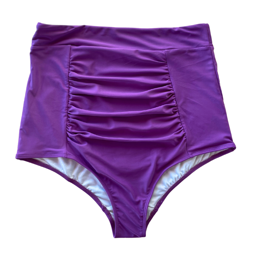 Ruched High Waisted Bottoms Pansy