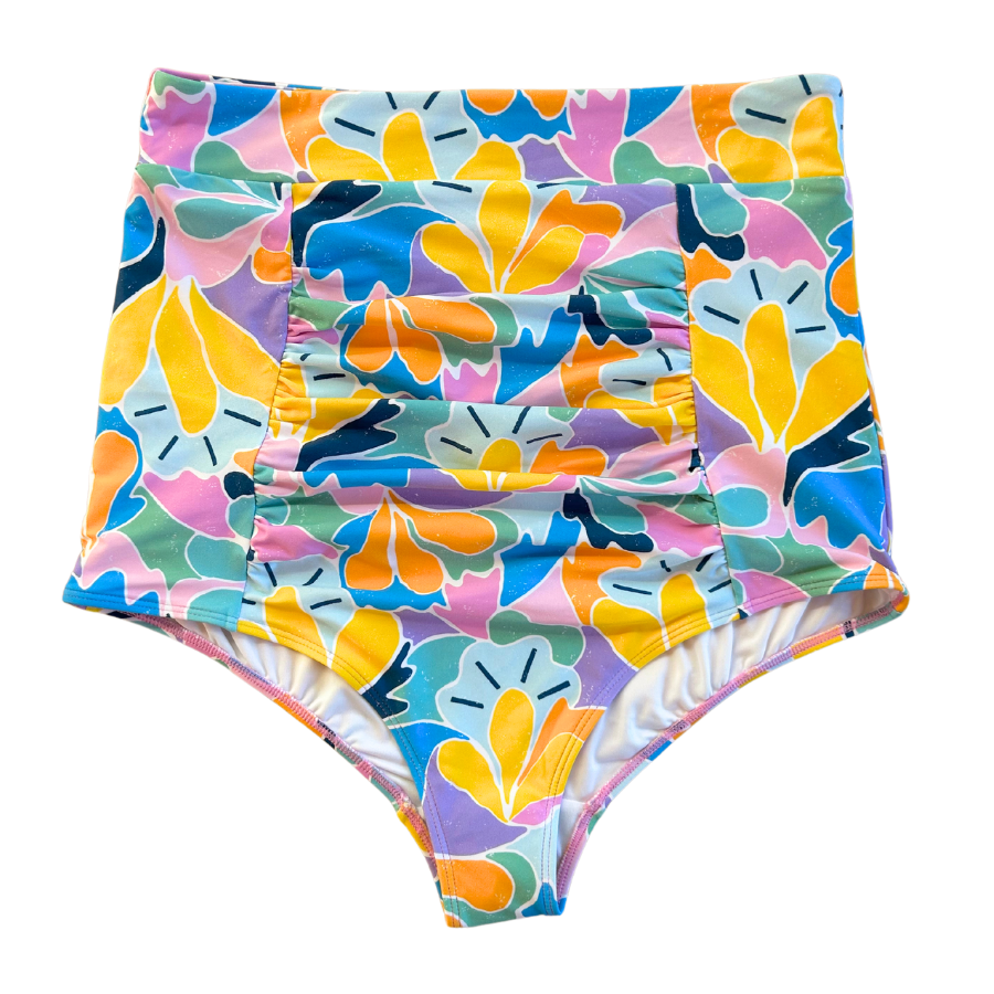 Ruched High Waisted Bottoms Sherbet