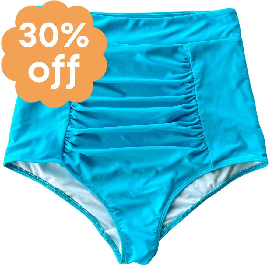 Ruched High Waisted Bottoms Splash