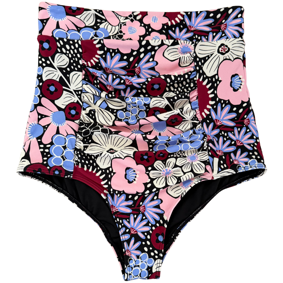 Pre-Order: Ruched High Waisted Bottoms Velvet Meadow