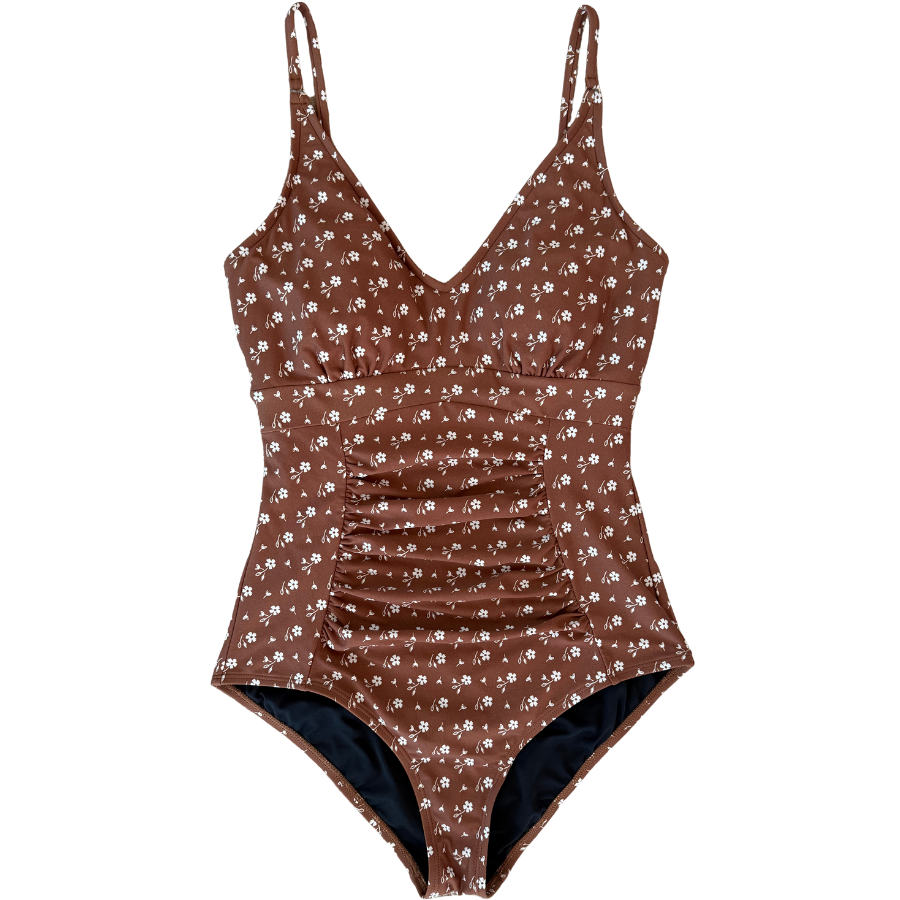 Pre-Order: Ruched One Piece Cocoa Ditzy