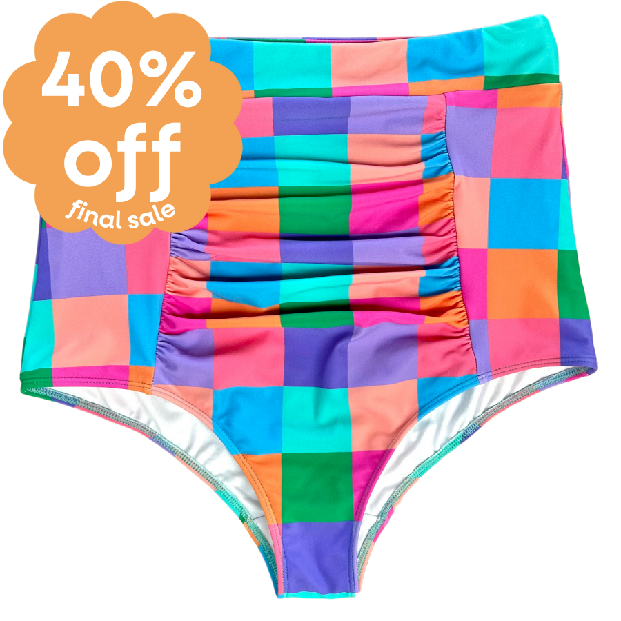 Last Pieces - Ruched High Waisted Bottoms Serendipity