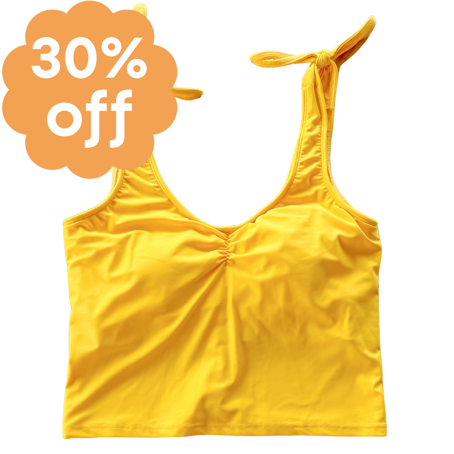 Shoulder Tie Top Buttercup