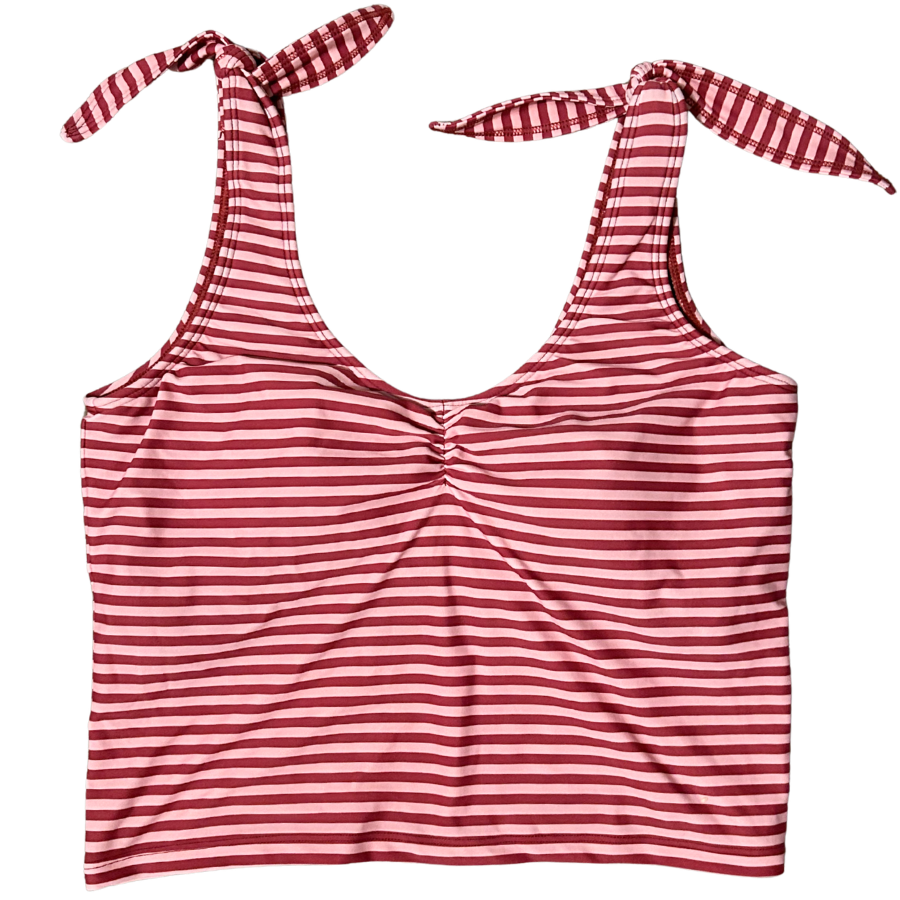 Shoulder Tie Top Candy Stripe