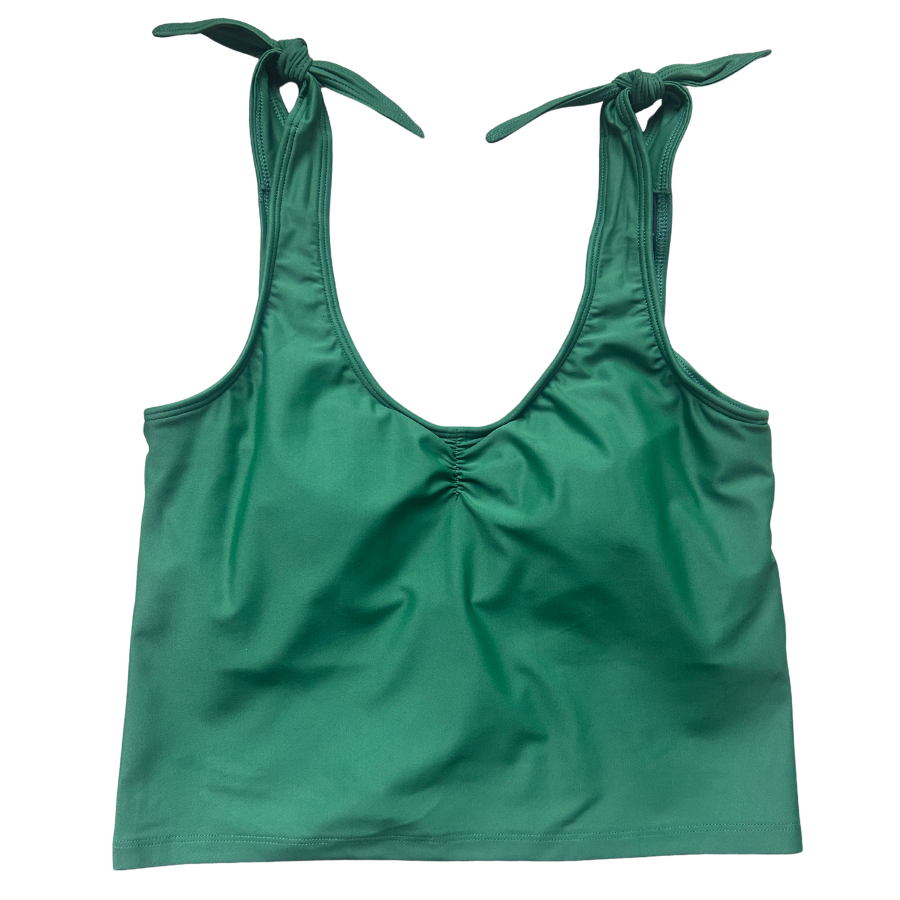 Shoulder Tie Top Forest