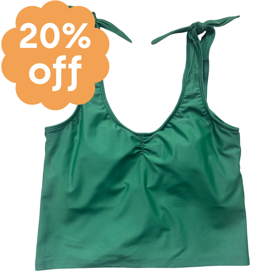 Shoulder Tie Top Forest