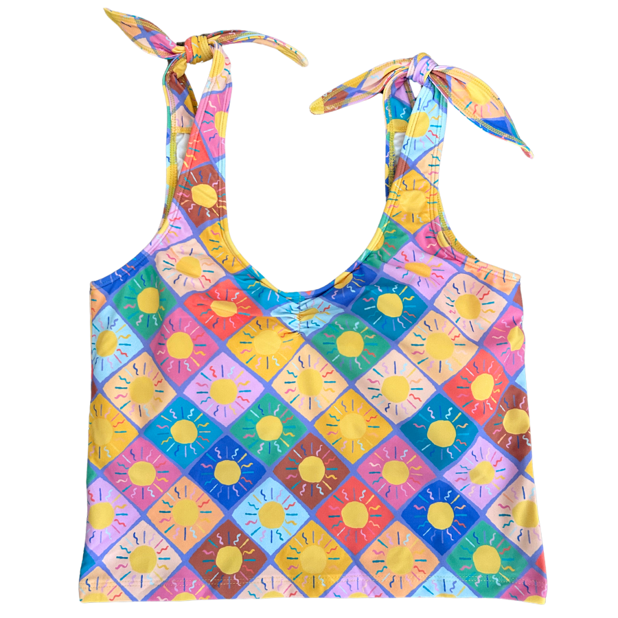 Shoulder Tie Top Here Comes The Sun