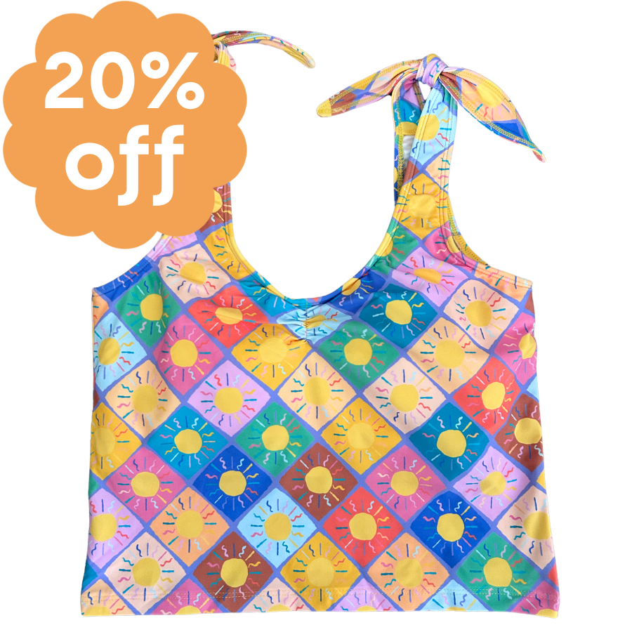 Shoulder Tie Top Here Comes The Sun