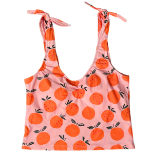 Shoulder Tie Top Oranges